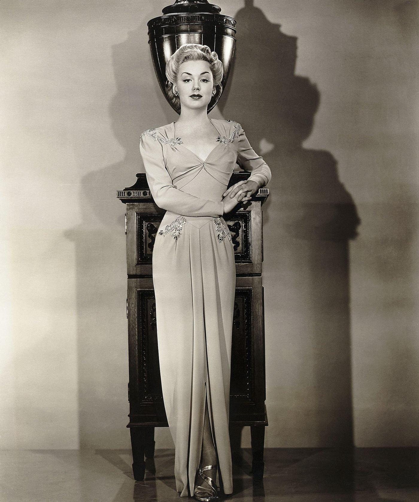 Anne Shirley Models An Evening Gown From The Movie Lady Bodyguard, 1930