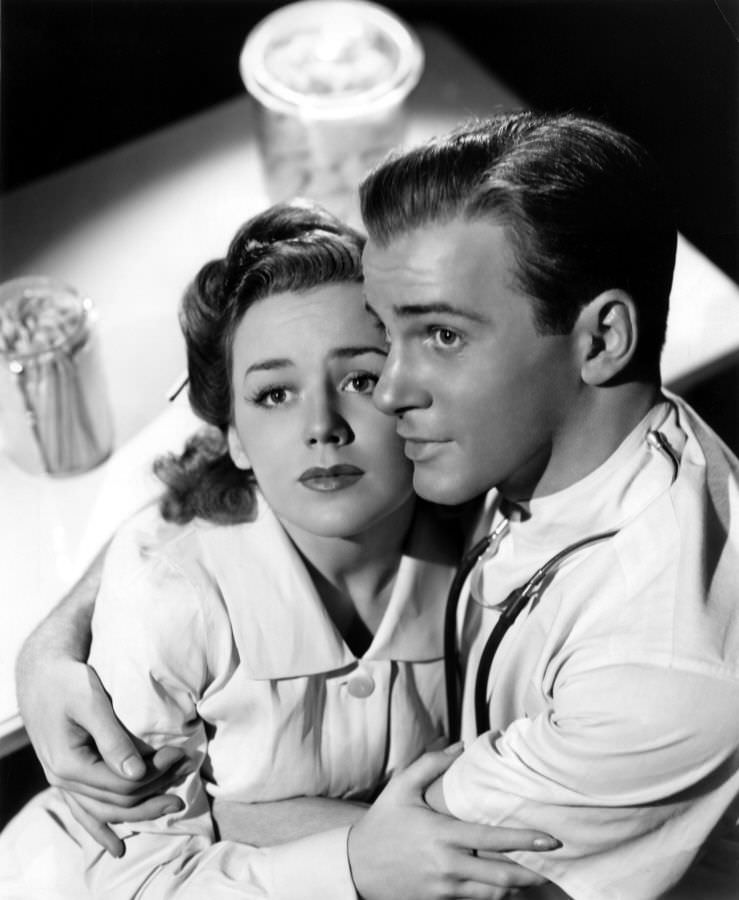 Anne Shirley And Richard Carlson In “West Point Widow, 1941”