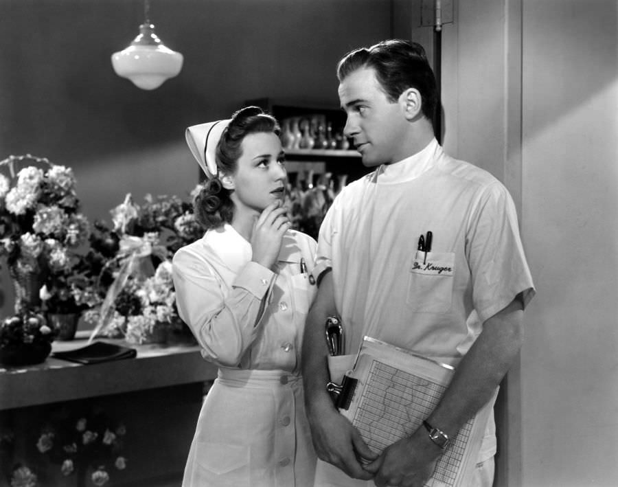 Anne Shirley And Richard Carlson In “West Point Widow, 1941”