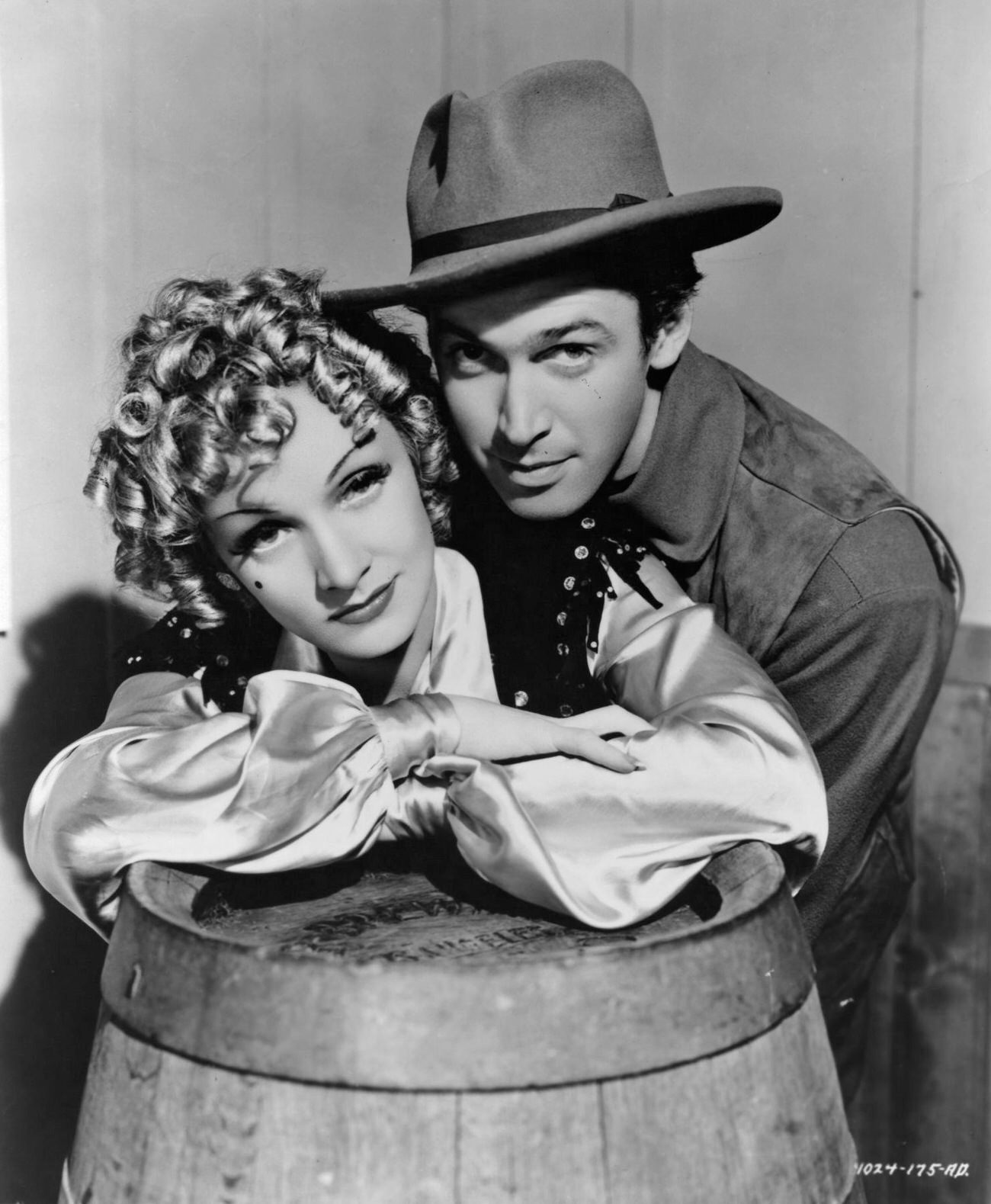 Marlene Dietrich And James Stewart In Publicity Portrait For The Film 'Destry Rides Again', 1939