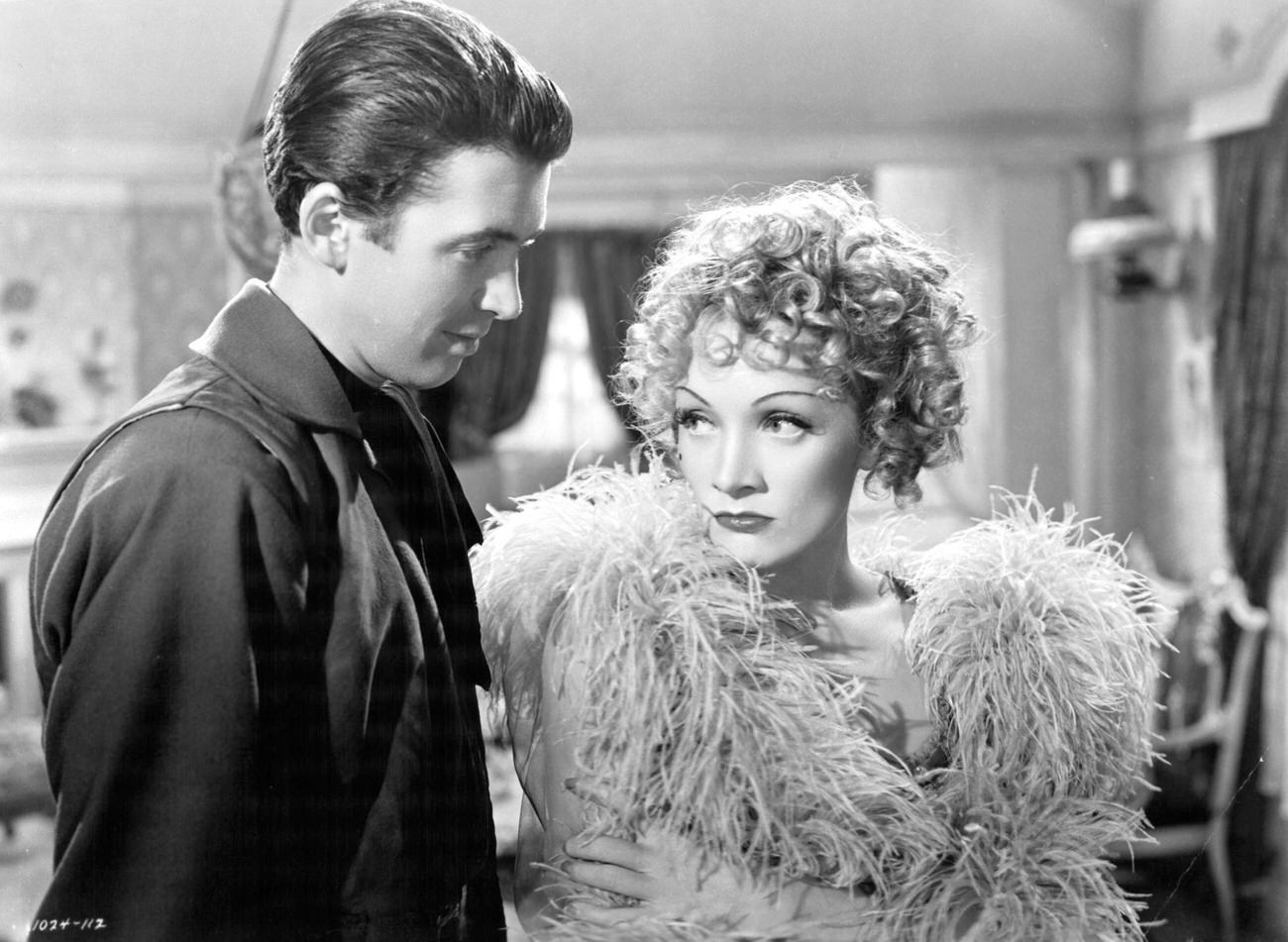 James Stewart And Marlene Dietrich In A Scene From The Film 'Destry Rides Again', 1939
