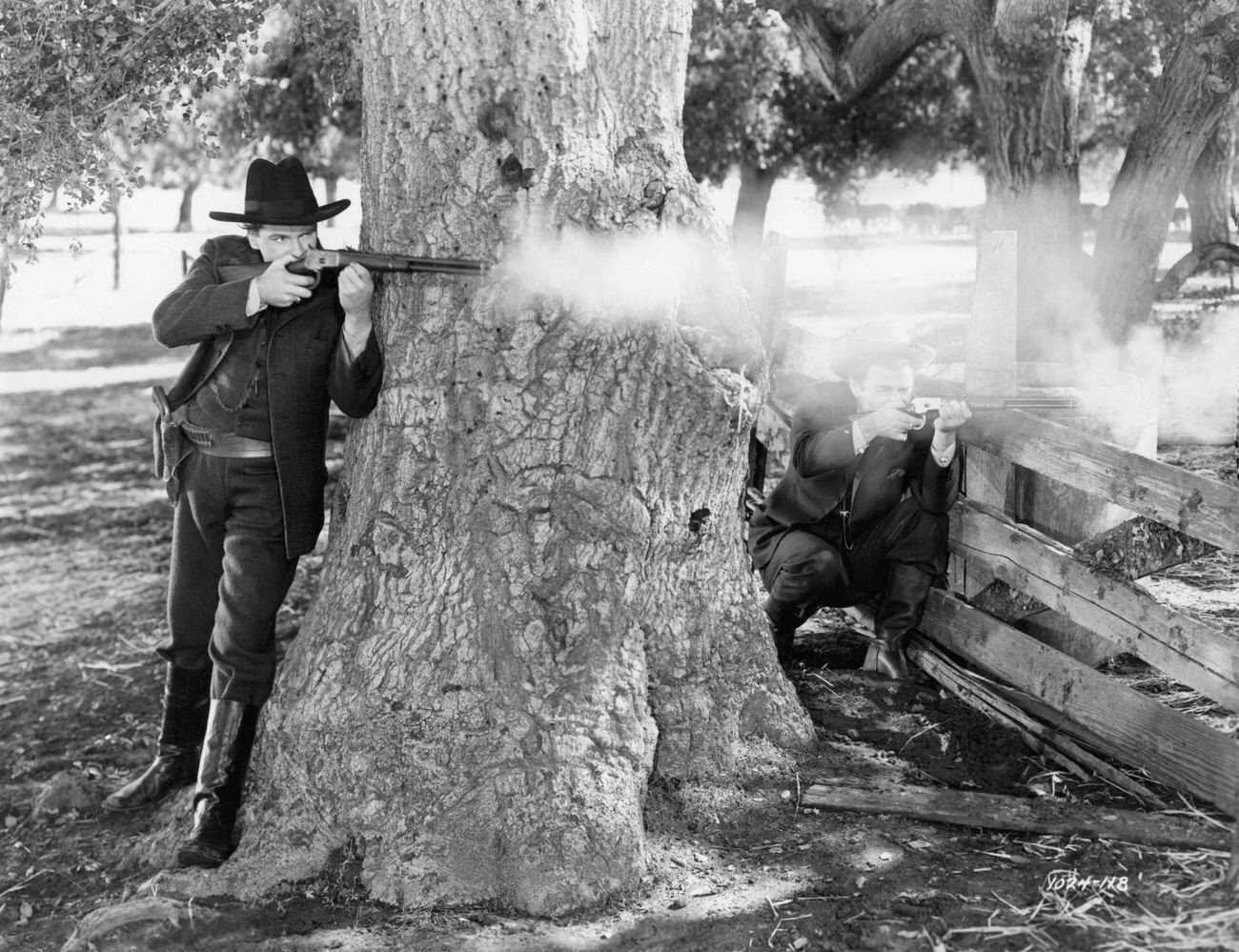 Shooters In A Scene From The Film 'Destry Rides Again', 1939