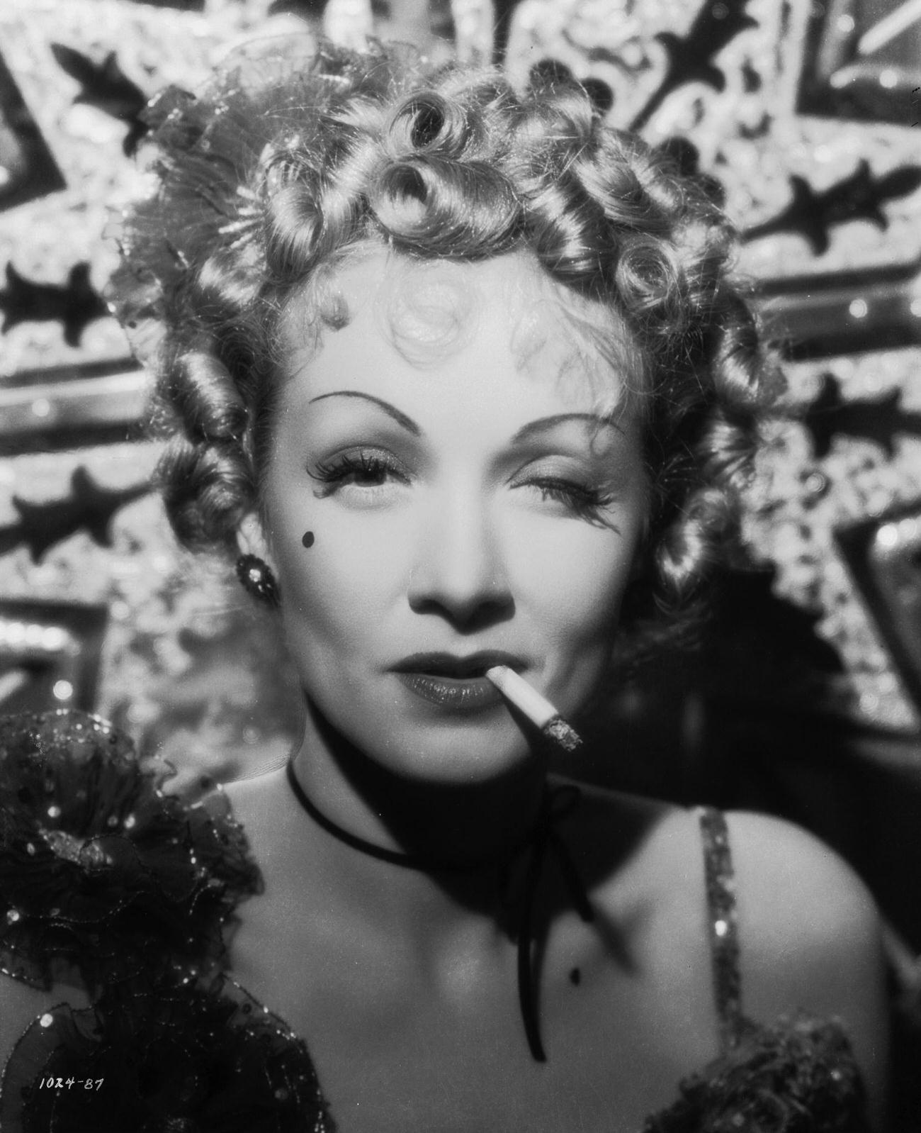 Marlene Dietrich As Frenchy In A Scene From The Film 'Destry Rides Again'