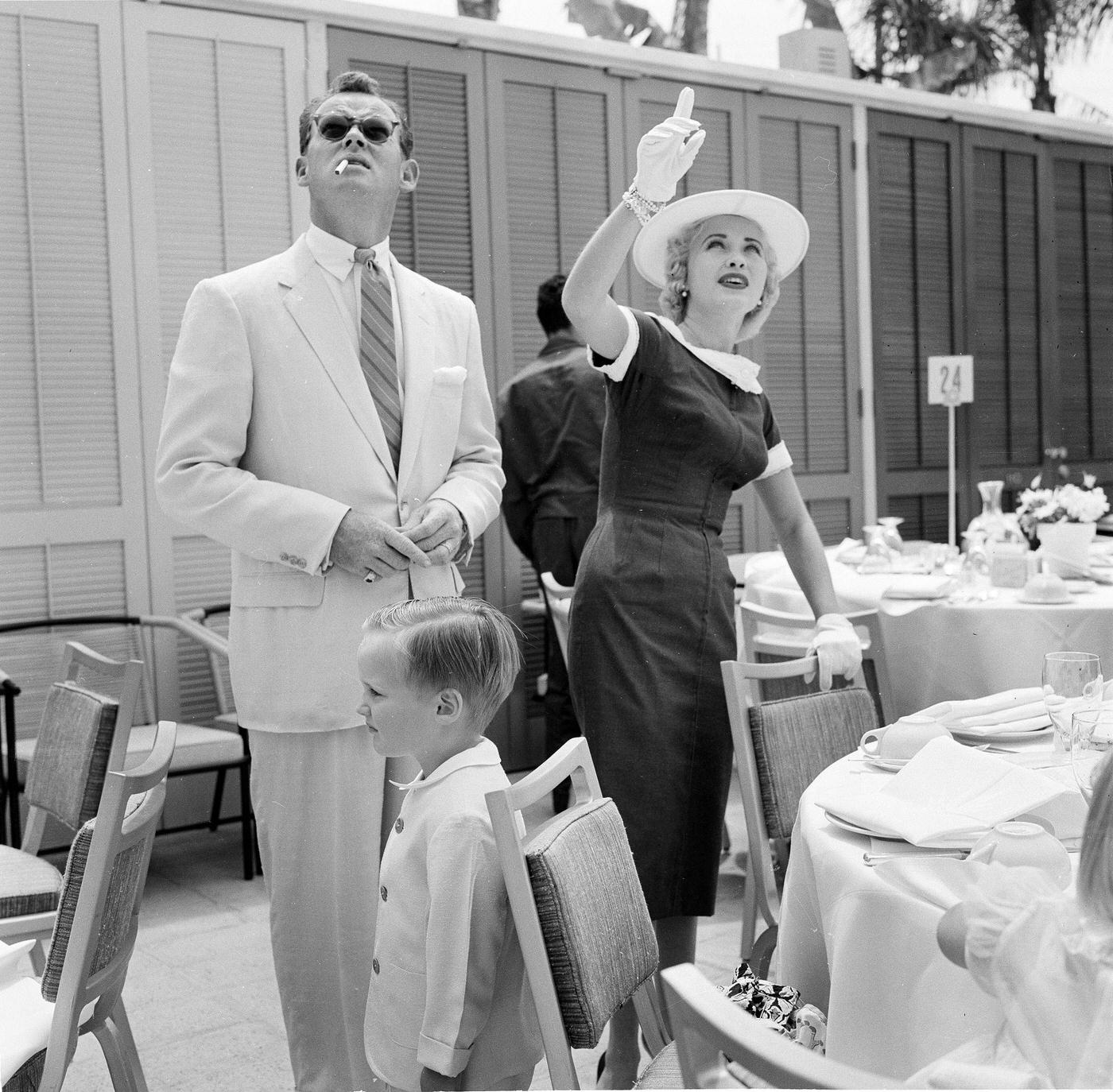 Synchronized Swimmers Perform At Swim School Opening In Los Angeles On August 12, 1955