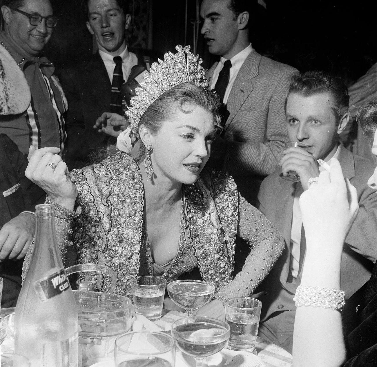 Esther Williams At Sonja Henie'S Circus Party In Los Angeles, 1955