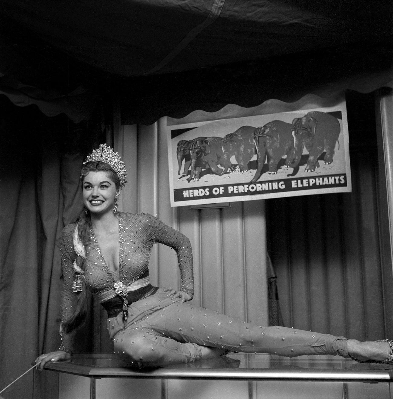 Esther Williams At Sonja Henie'S Circus Party In Los Angeles, 1955