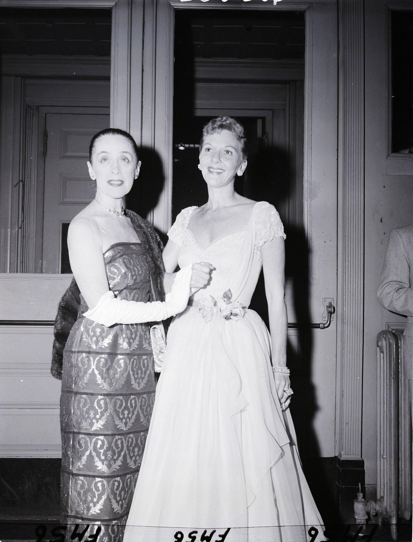Martha Graham And Mary Martin Pose At The Opening Performance Of The Moiseyev Dance Company At The Metropolitan Opera.