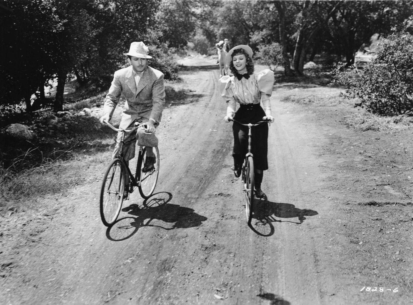 Mary Martin With Allan Jones Cycle Down A Country Lane In A Scene From 'The Great Victor Herbert'.