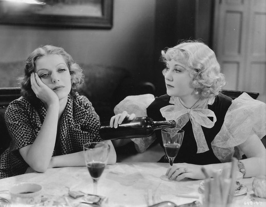Una Merkel And Loretta Young In Midnight Mary (1933)