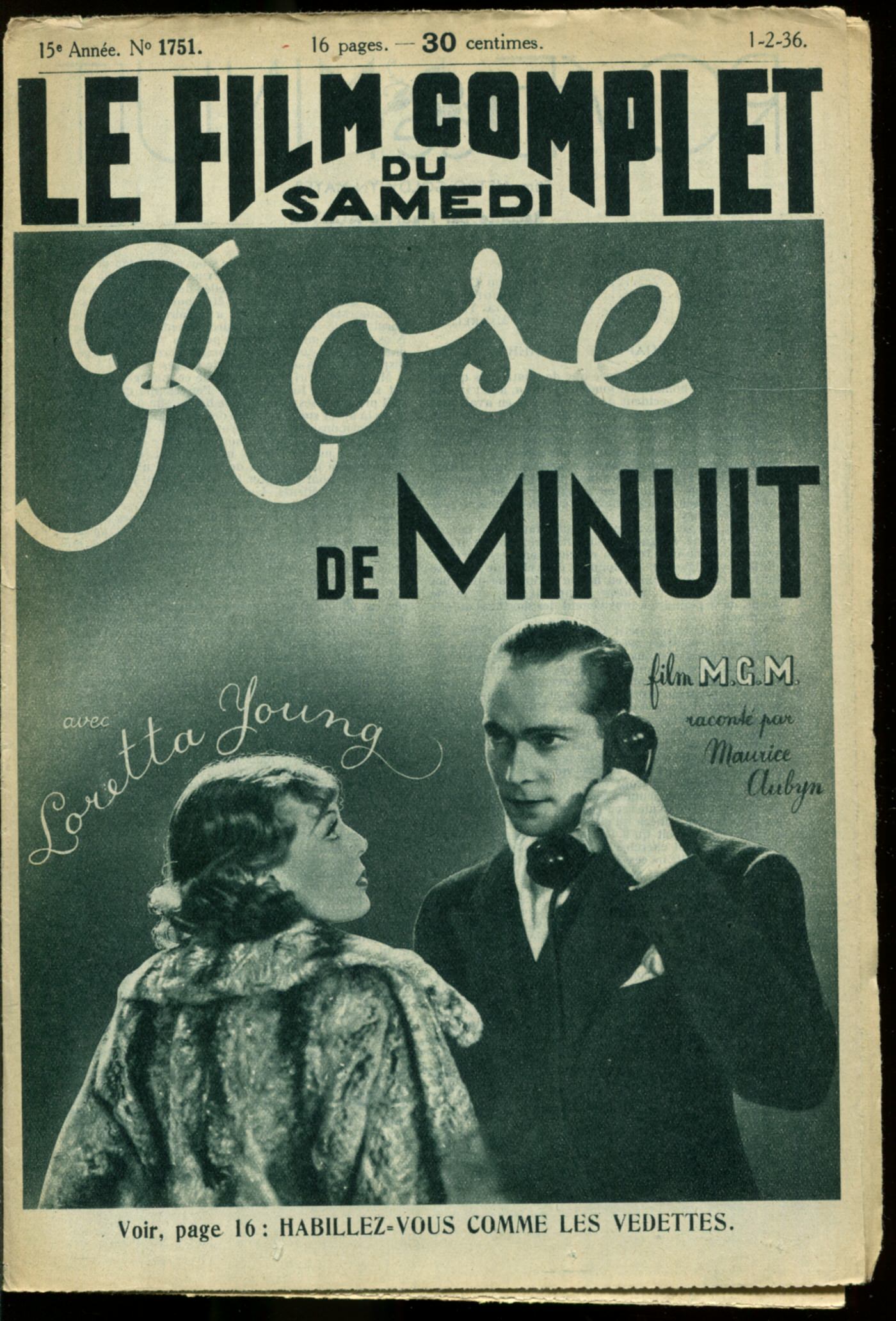 Ricardo Cortez And Loretta Young In Midnight Mary (1933)