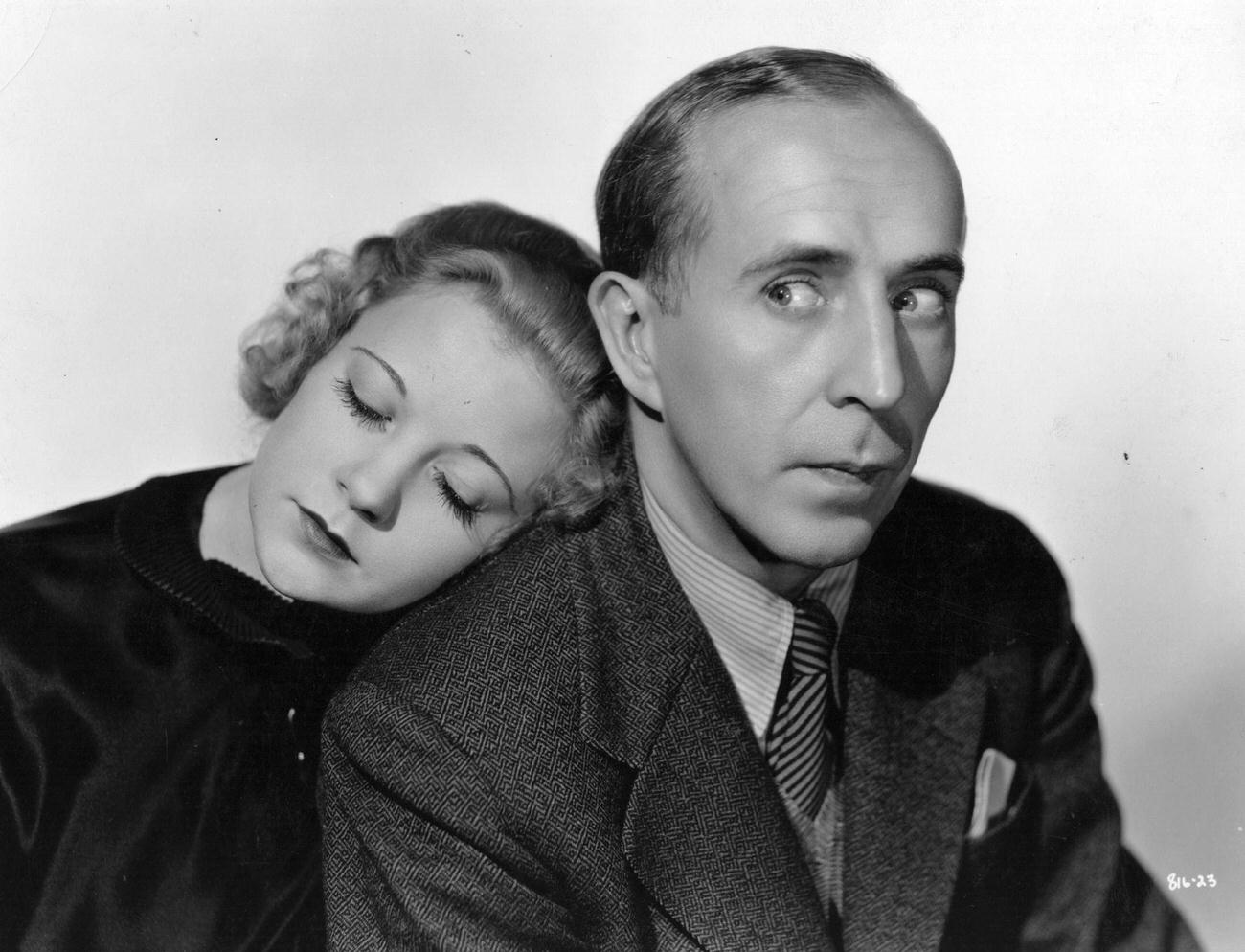 American Comedy Actor Charles Butterworth Stars With Una Merkel In The Mgm Crime Caper 'Baby Face Harrington'.