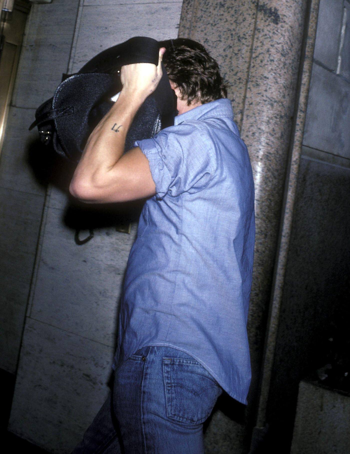 Sean Penn On November 20, 1985 Returns To The Westbury Hotel After A Night Out In New York City.