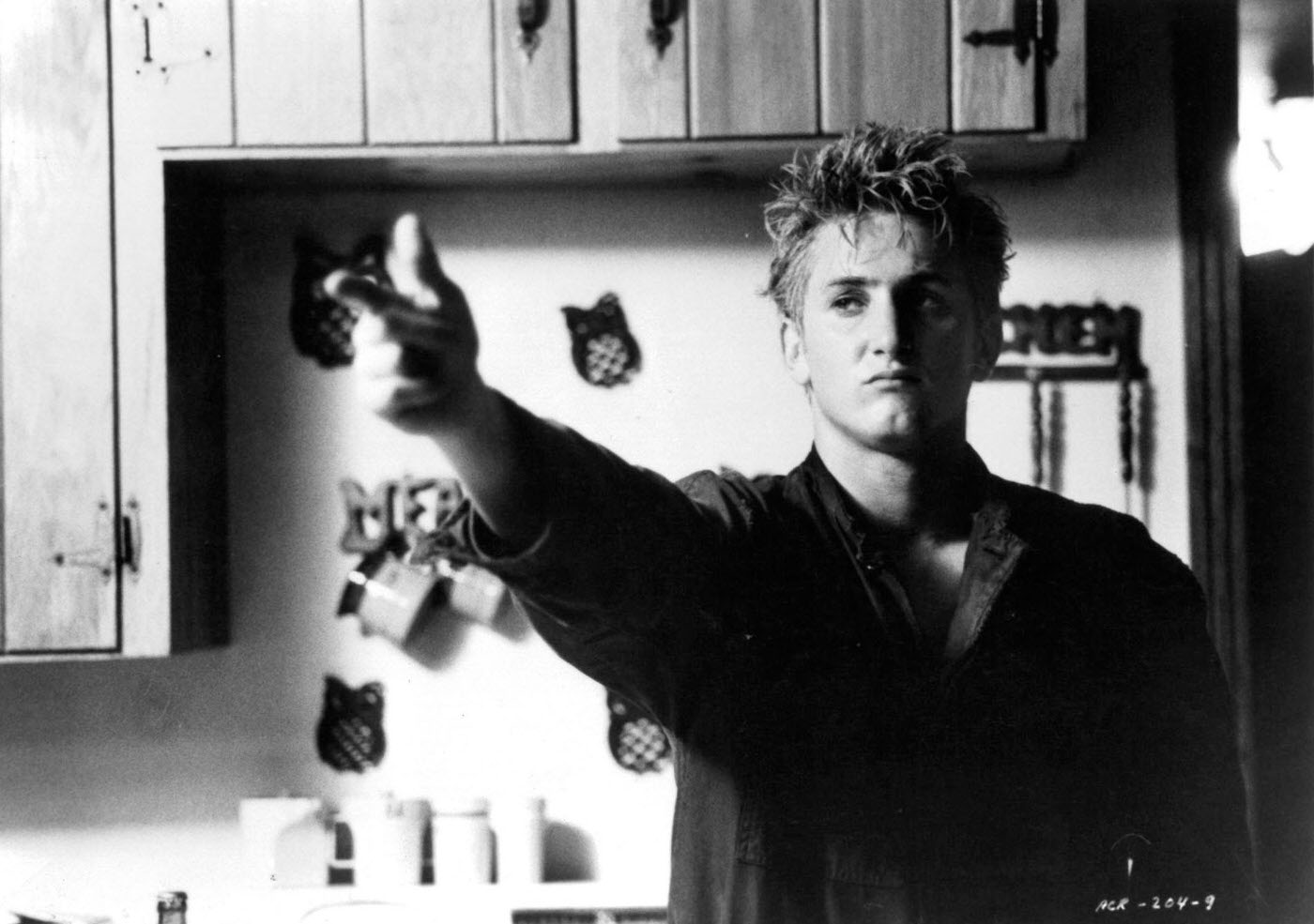 Sean Penn Pointing His Forefinger Like A Gun In A Scene From The Film 'At Close Range', 1986