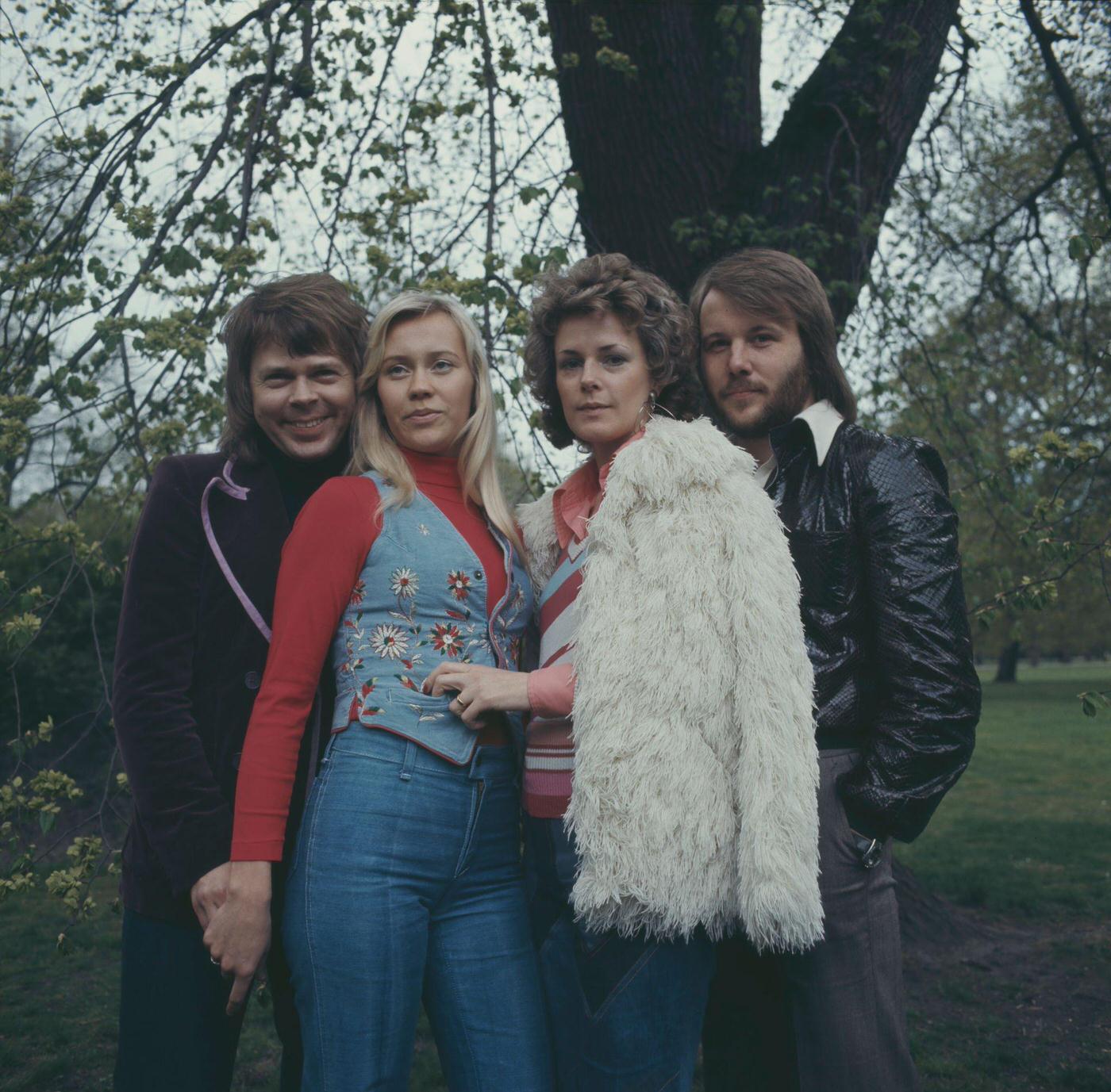 Abba Promote Their Single 'Waterloo' In Copenhagen, Denmark In 1974.