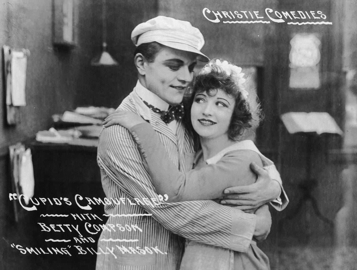 Billy Mason And Betty Compson In One Of The Al Christie Comedies, 'Cupid'S Camouflage', 1917