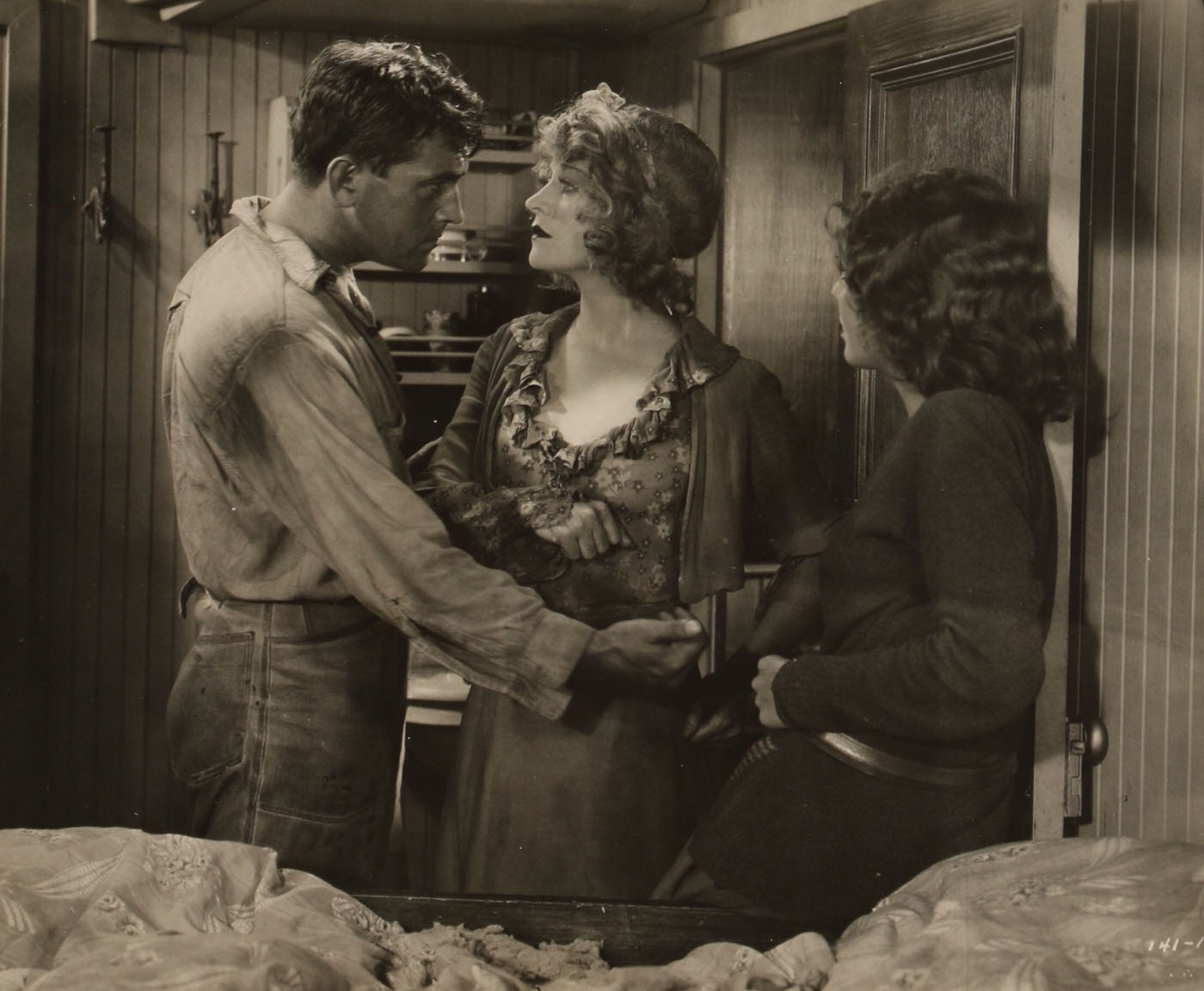 Richard Barthelmess, Betty Compson, And Loretta Young In Scarlet Seas, 1928