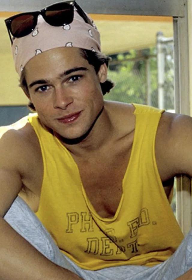 The Young And The Handsome: Brad Pitt In A Yellow Tank Top, 1988