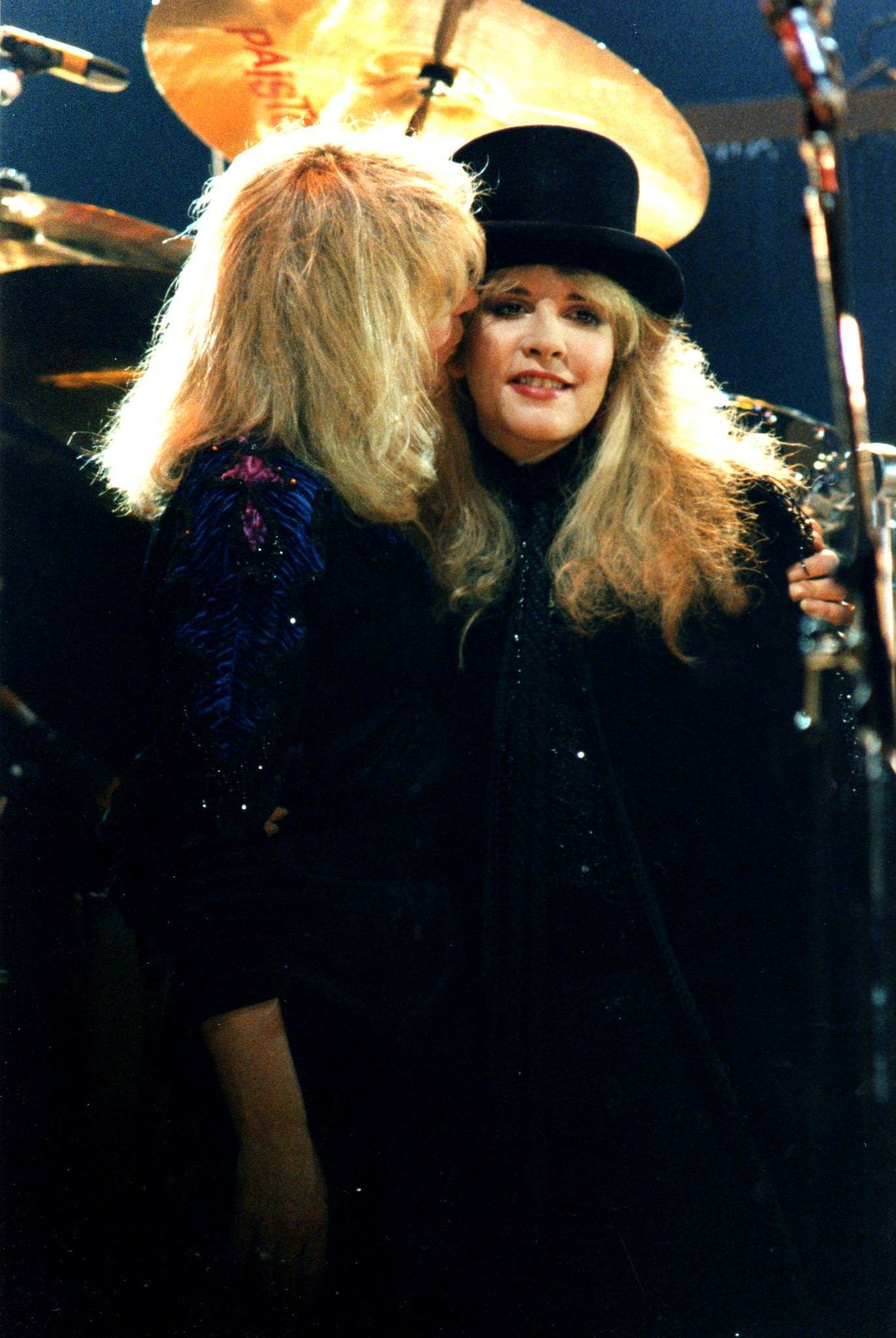 Christine Mcvie And Stevie Nicks Of Fleetwood Mac Perform On Stage At Wembley Arena On May 18Th, 1988 In London