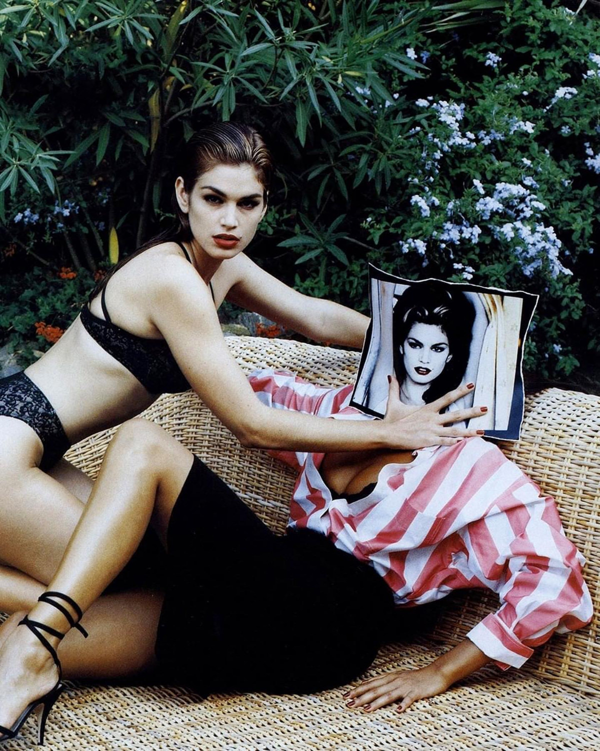 Sultry Seduction: Cindy Crawford &Amp; Helena Christensen By Helmut Newton, 1991