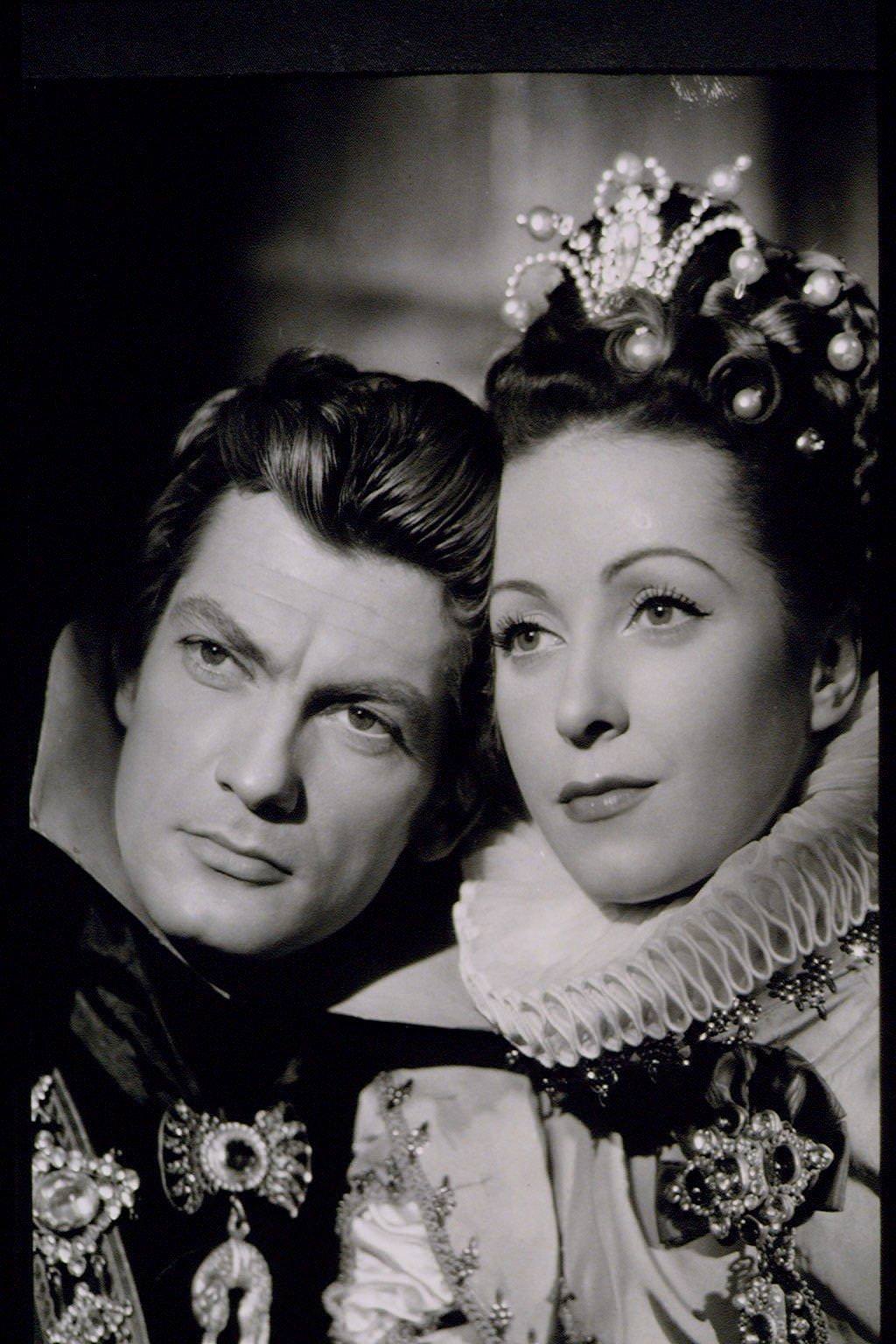 Jean Marais And Danielle Darrieux On The Set Of Ruy Blas, Based On The Play By Victor Hugo And Directed By Pierre Billon.