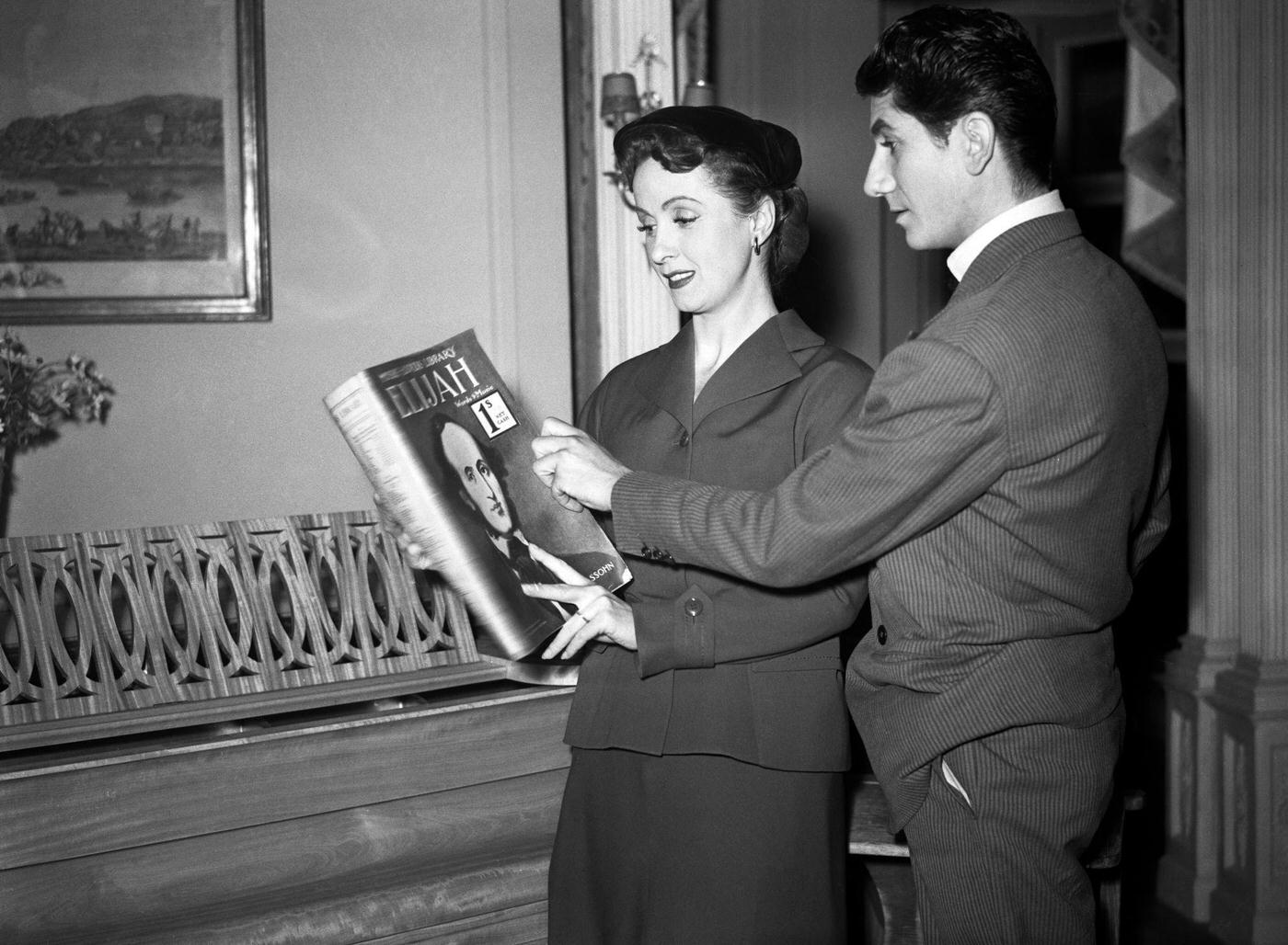 Danielle Darrieux And Daniel Gélin On The Set Of 'Adorable Creatures', April 16, 1952.