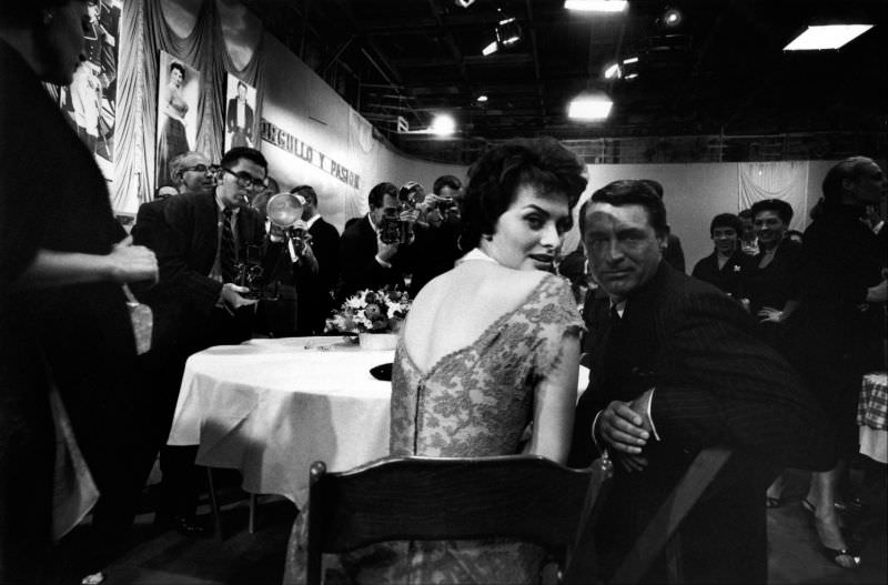Sophia Loren And Cary Grant At Press Conference For The Film ‘The Pride And The Passion’, Hollywood, 1957