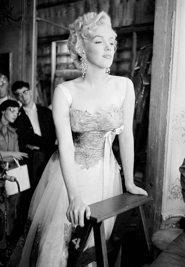 Marilyn Monroe Watching The Shooting Of The Film 'Desireé', 1953