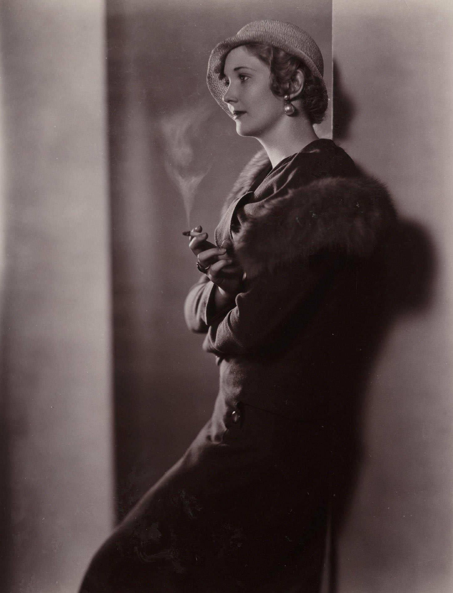 Portrait Of An Edwardian Woman Smoking, 1900S.