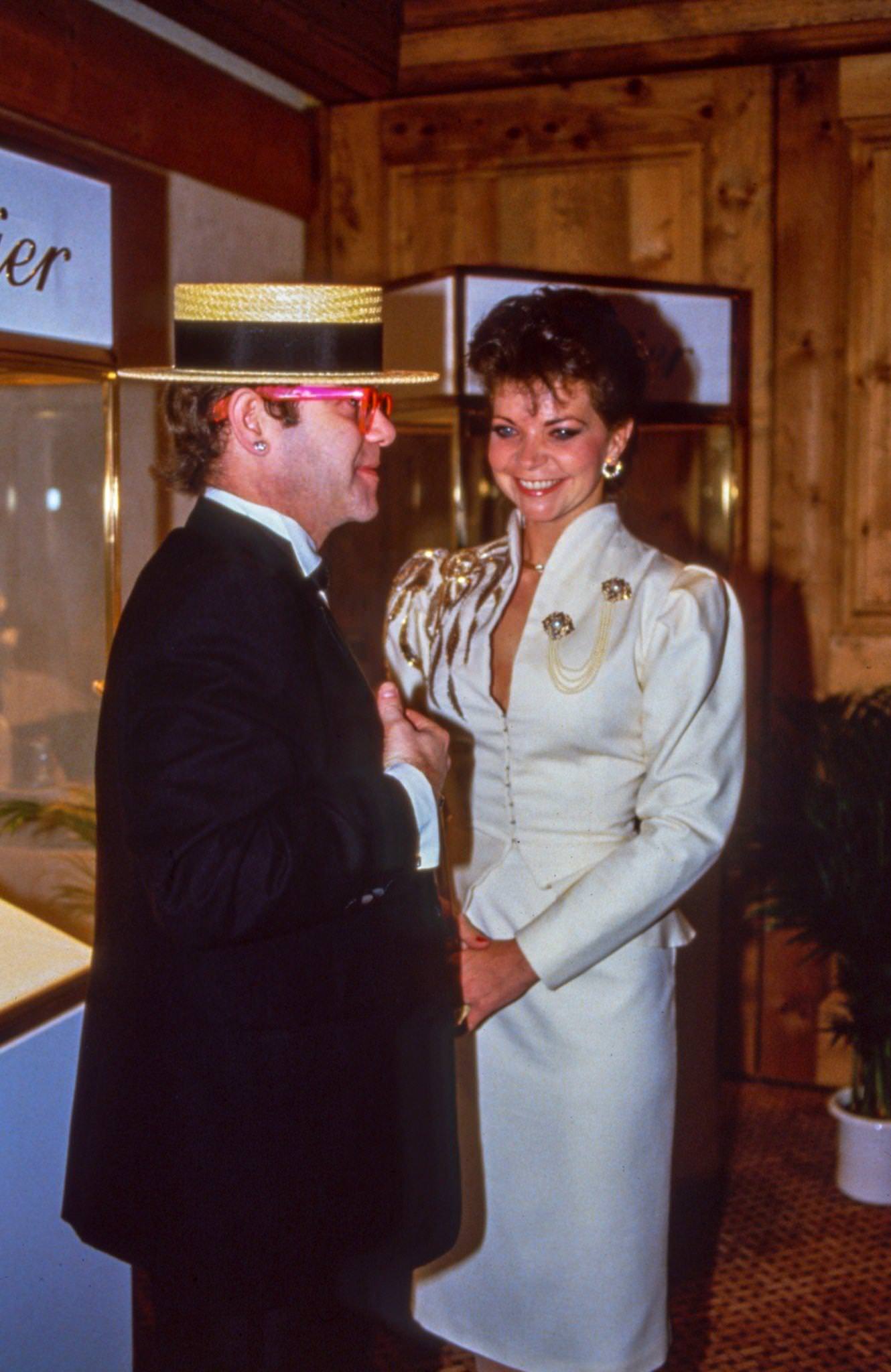 Elton John At A Cartier Evening In Gstaad.