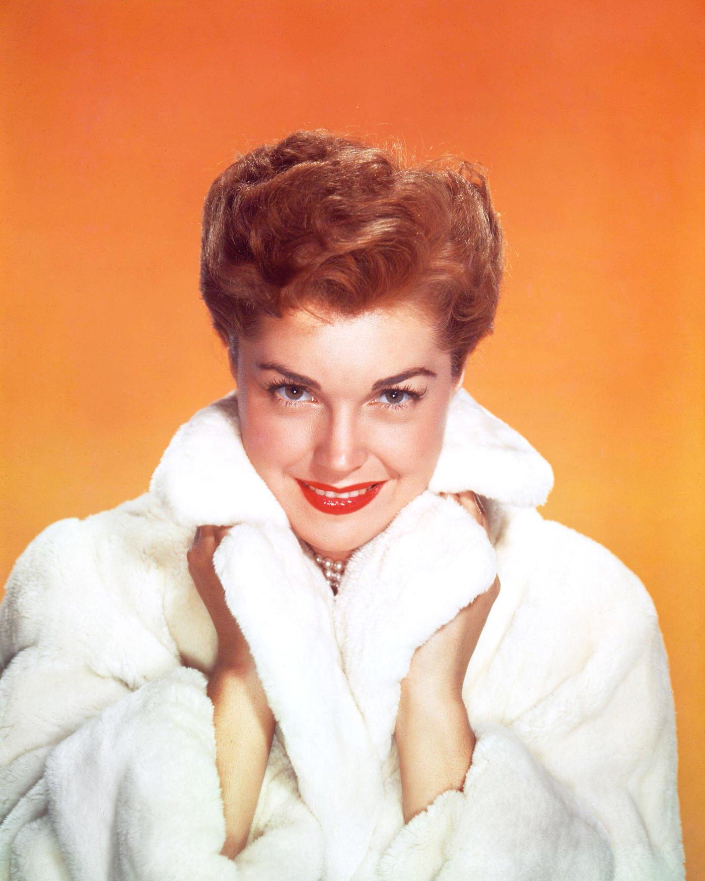 Esther Williams In A White Fur Coat, 1950.