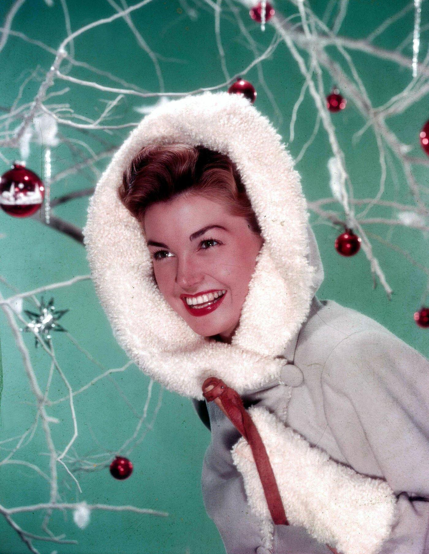 Esther Williams Wearing A Warm Winter Coat.