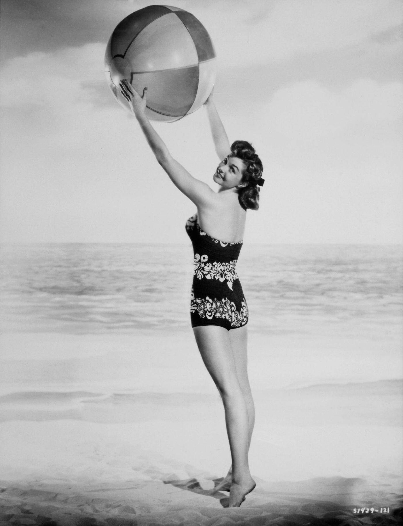Esther Williams, Publicity Portrait With Beach Ball For The Film, &Amp;Quot;Neptune'S Daughter&Amp;Quot;, 1949