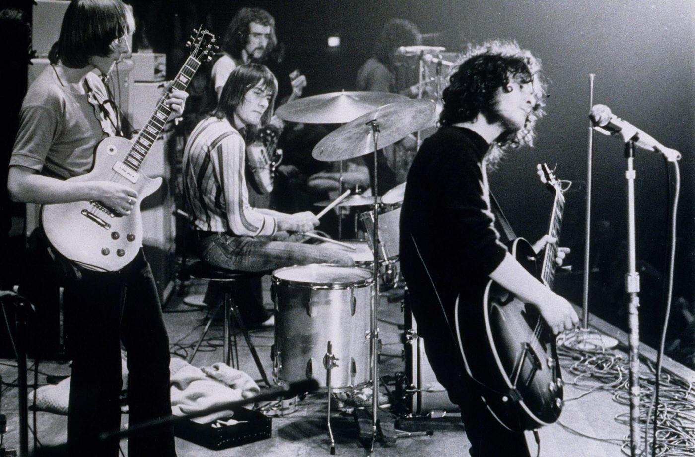 Danny Kirwan, Mick Fleetwood, John Mcvie And Jeremy Spencer Of Fleetwood Mac Perform On Stage At The Concertgebouw, Amsterdam, Netherlands, 1971