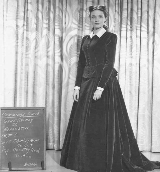 Beauty And Brains In The Wild West: Gene Tierney In 'Belle Starr' 1941