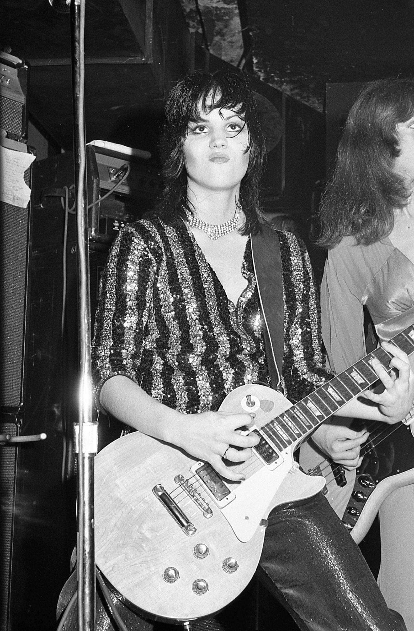 Joan Jett (And A Partial Jackie Fox) Onstage At Cbgb, New York City, 1976