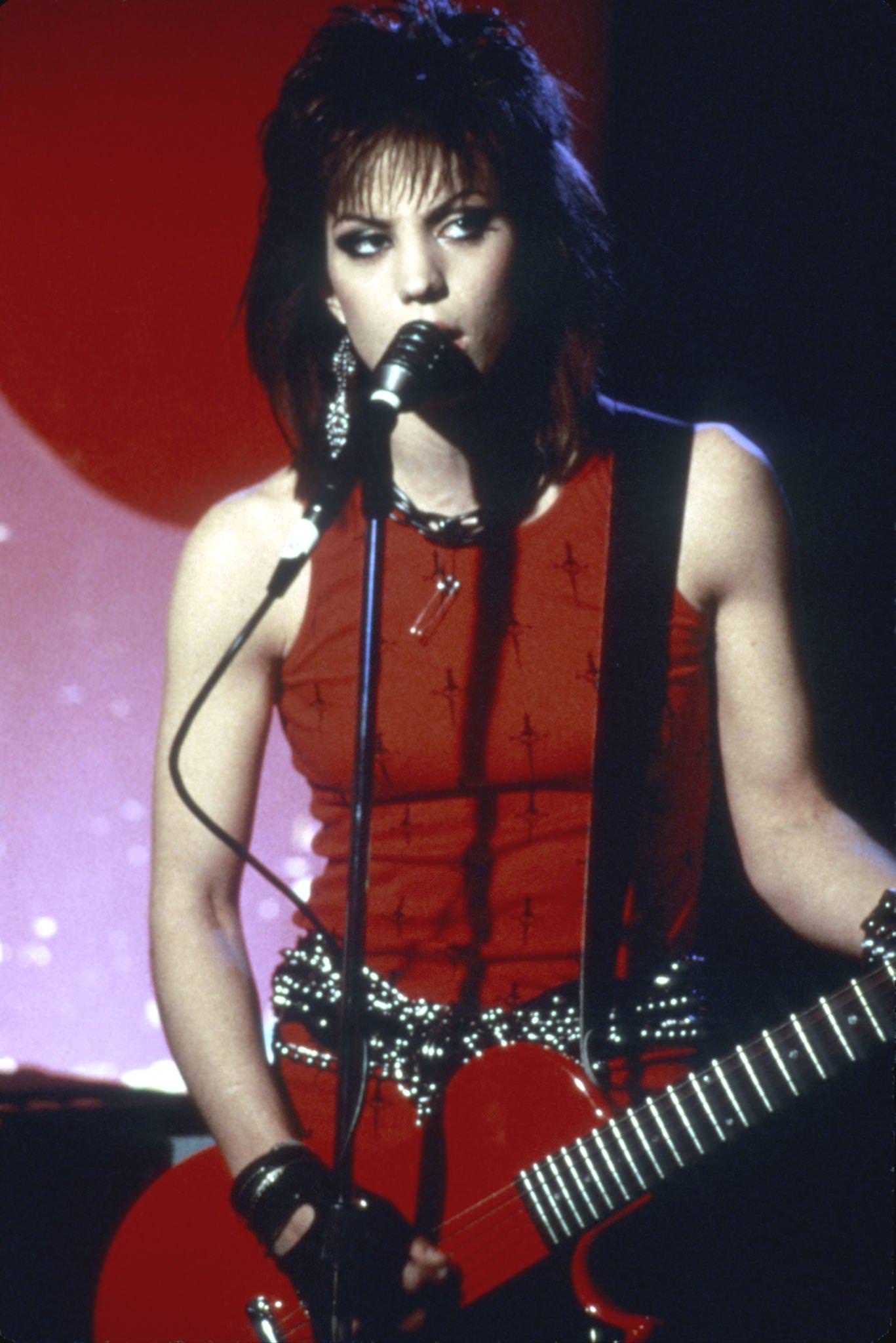Joan Jett Of The Rock Band &Amp;Quot;The Runaways&Amp;Quot; Performs On Stage In Los Angeles In 1978.