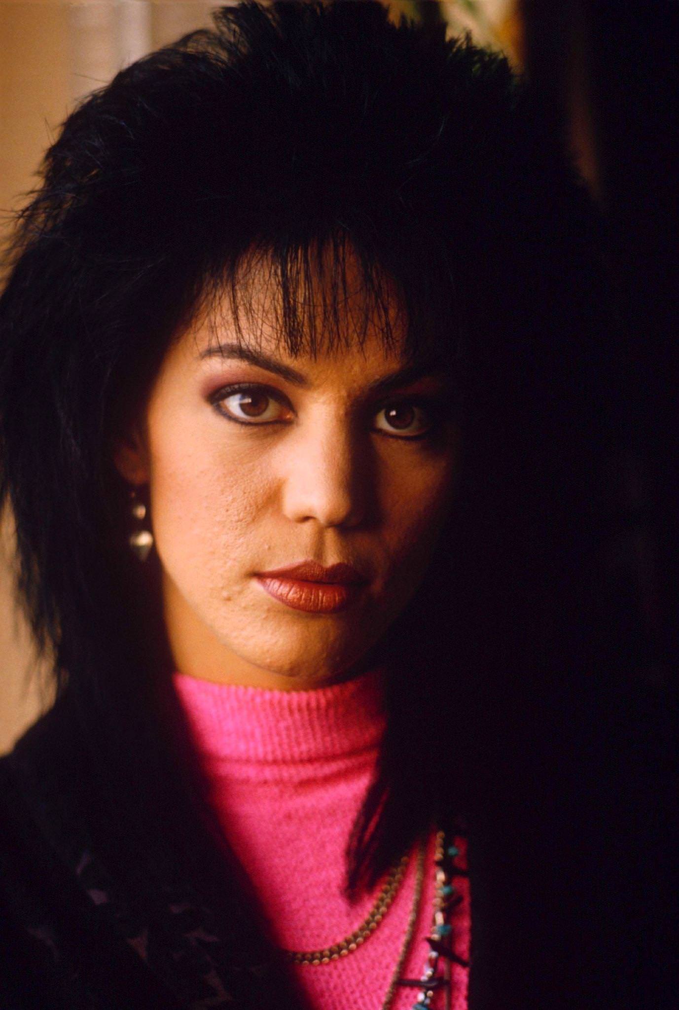 Joan Jett With Her Signature Hairstyle