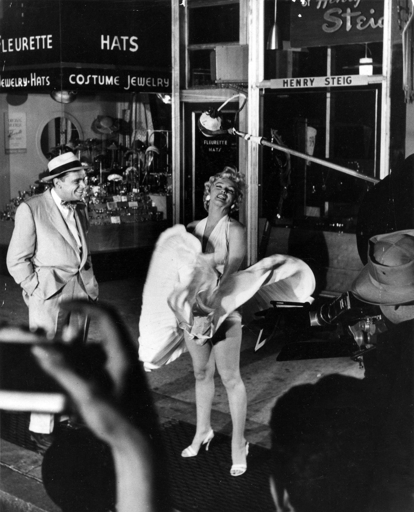 Marilyn Monroe With The Skirt Of Her White Dress Blowing