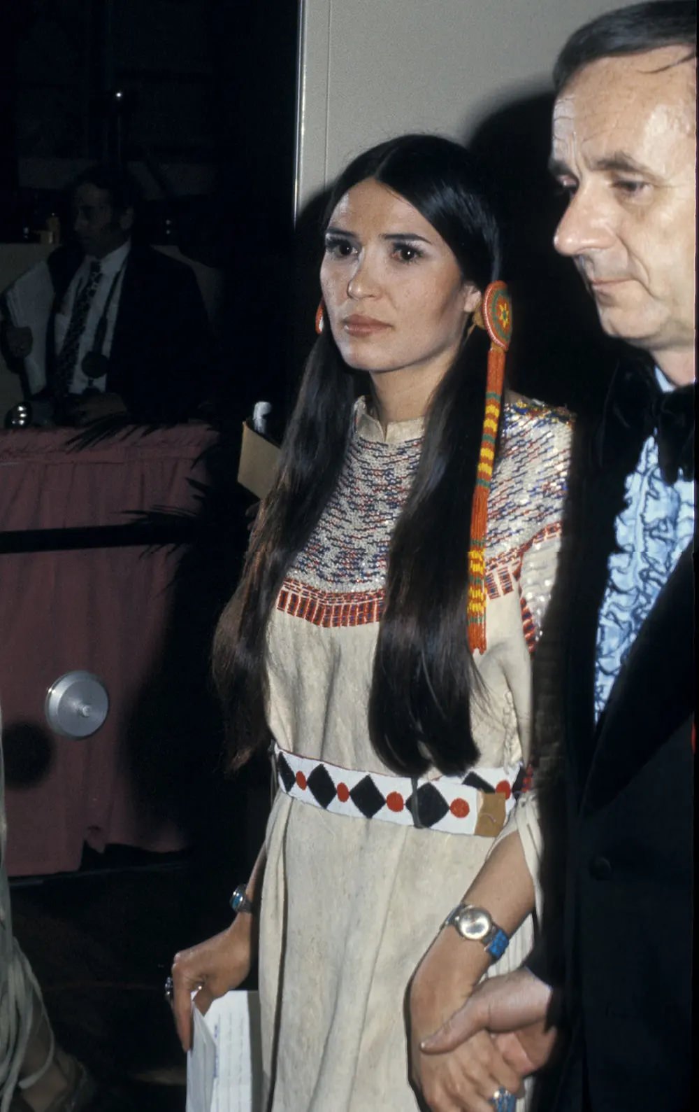 Littlefeather Arrives At The Academy Awards With Brando’s Statement In Hand.