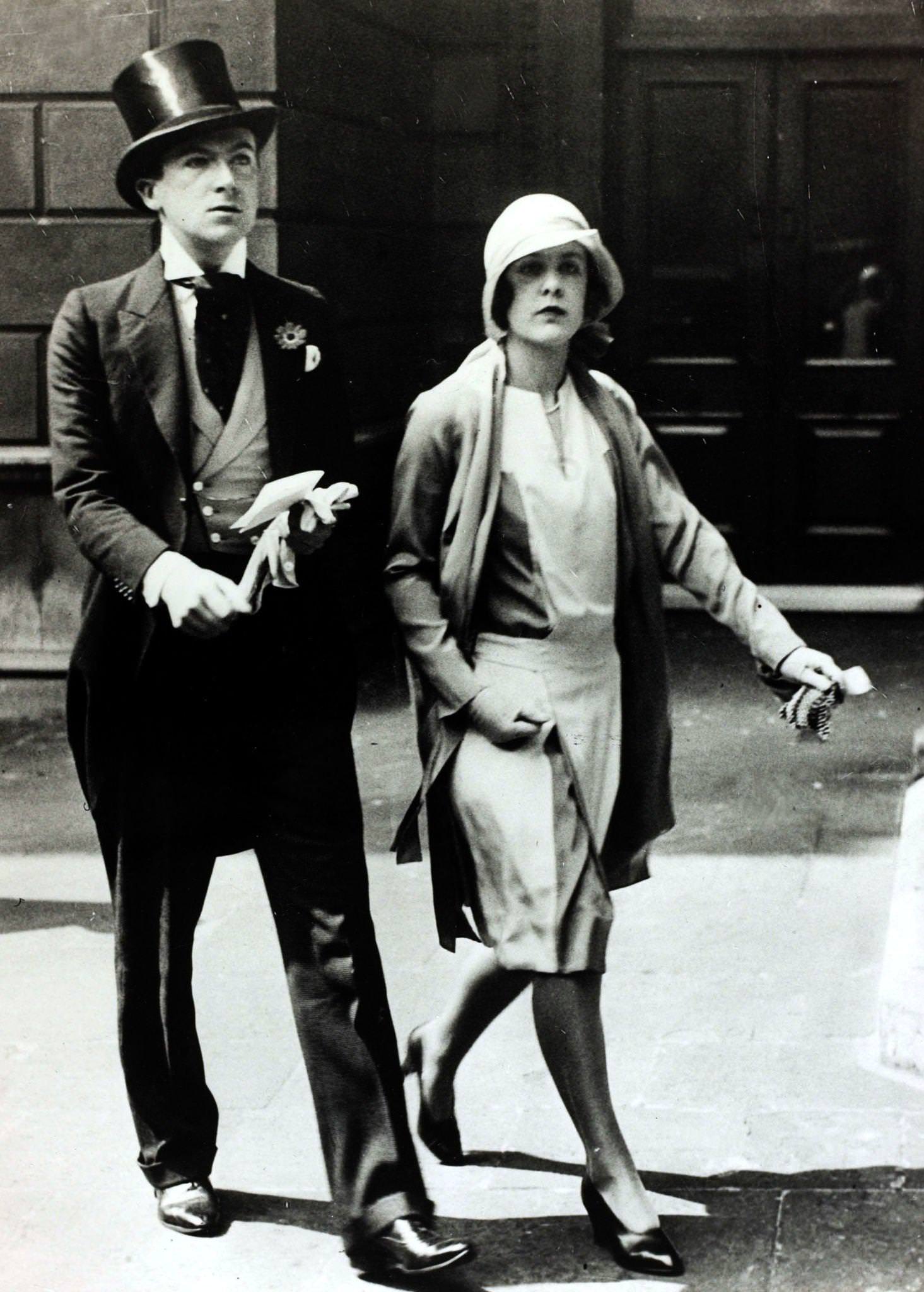 Cecil Beaton Attending The Royal Academy With His Sister Nancy. Englishman Sir Cecil Beaton
