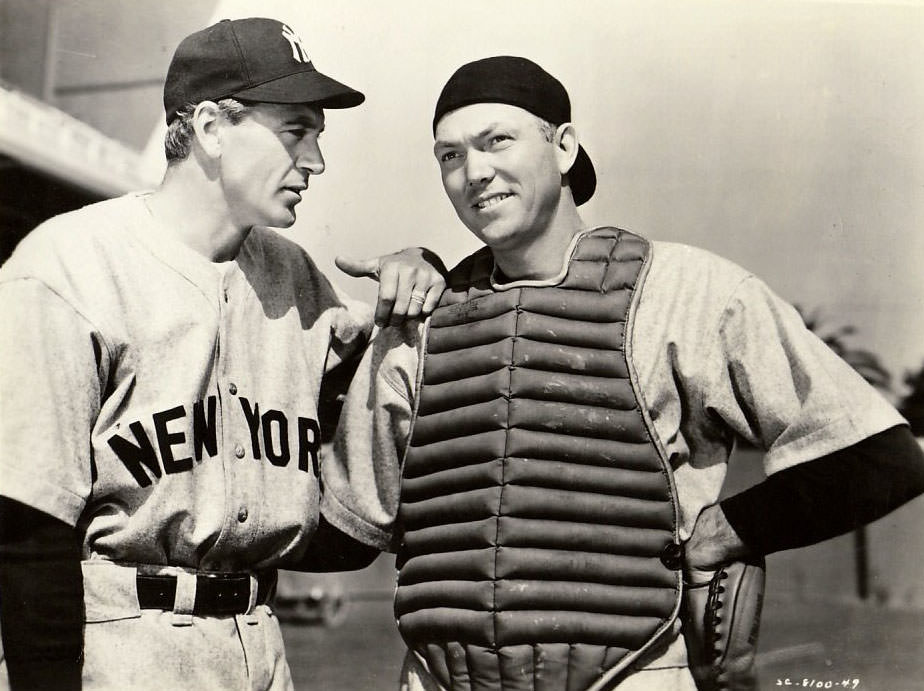 Gary Cooper And Bill Dickey In ‘The Pride Of The Yankees’, 1942