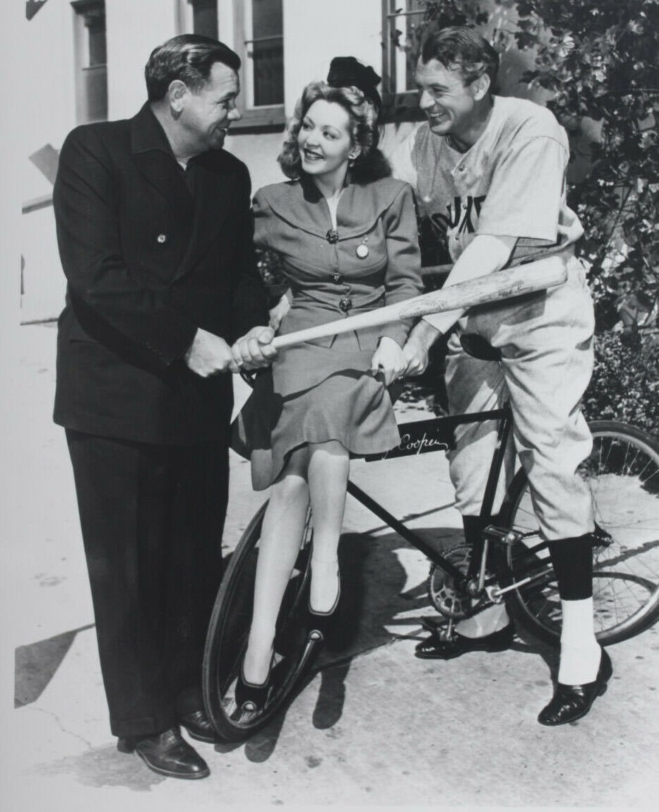 Gary Cooper And Babe Ruth In ‘The Pride Of The Yankees’, 1942