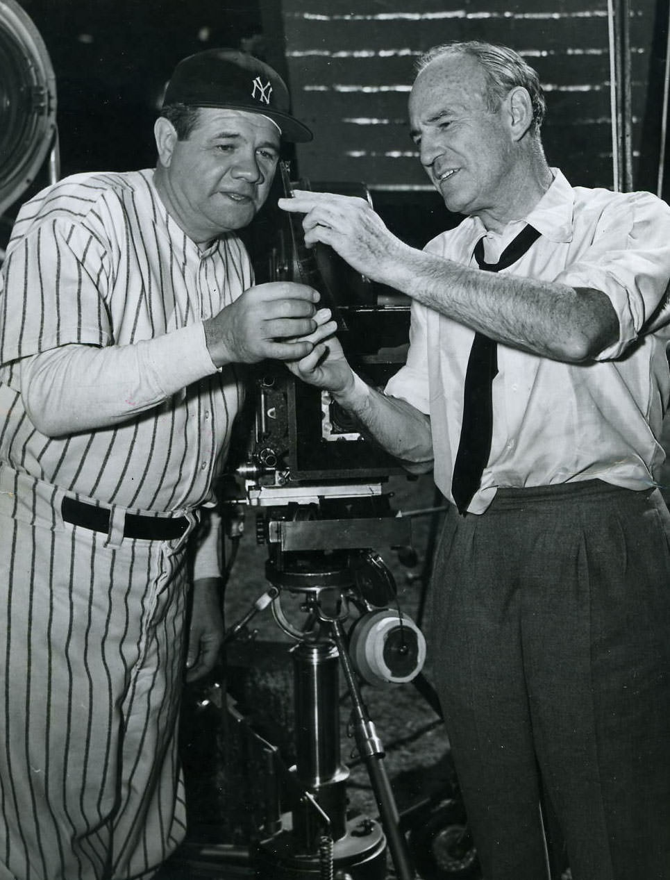 Babe Ruth And Sam Wood In ‘The Pride Of The Yankees’, 1942