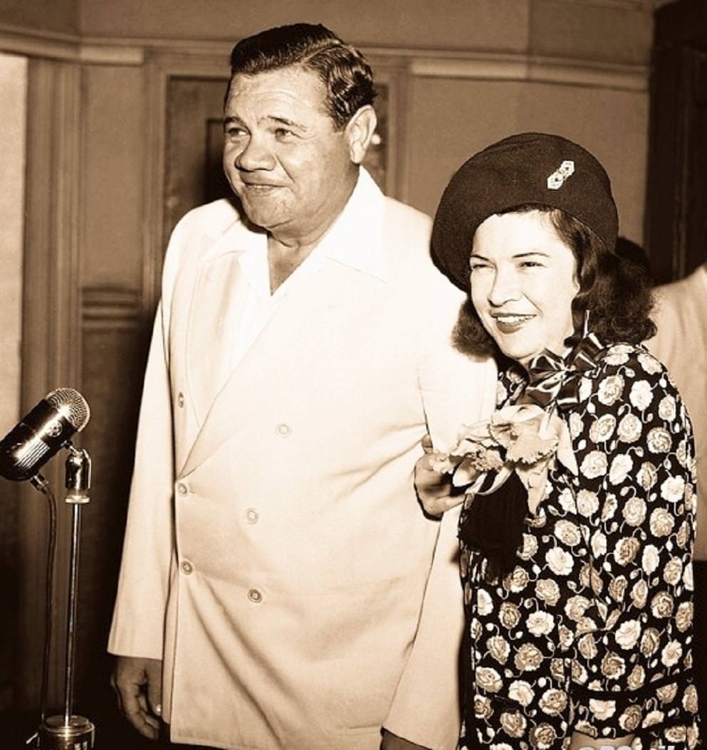 Babe Ruth And Claire Ruth At An Event For ‘The Pride Of The Yankees’, 1942