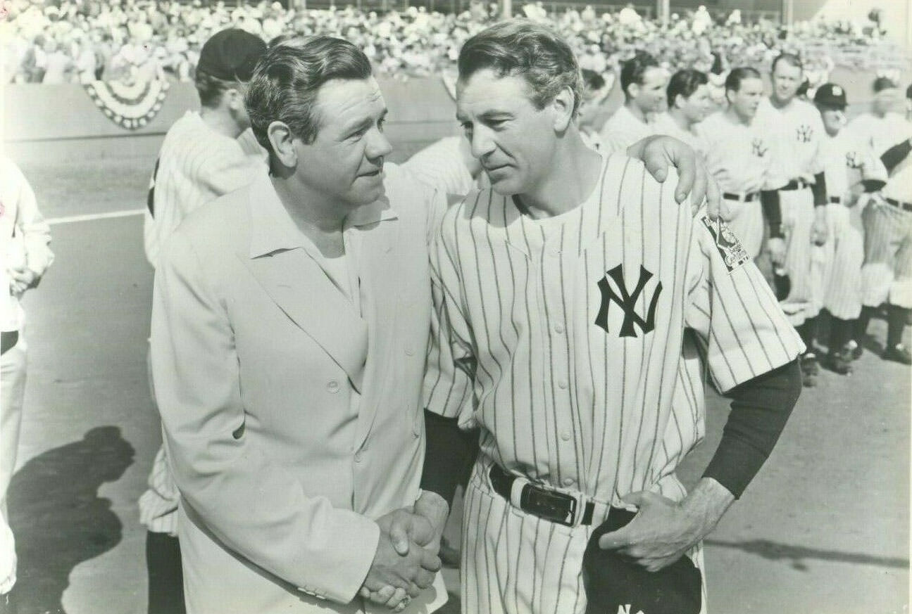 Gary Cooper And Babe Ruth In ‘The Pride Of The Yankees’, 1942