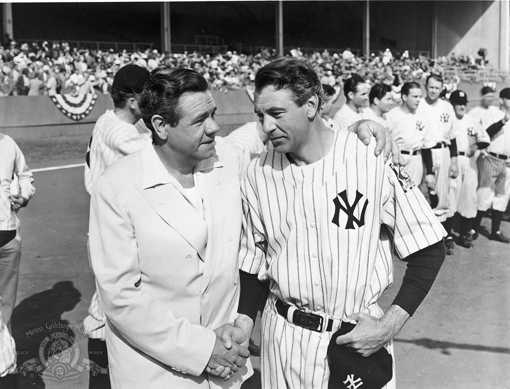 Gary Cooper And Babe Ruth In ‘The Pride Of The Yankees’, 1942