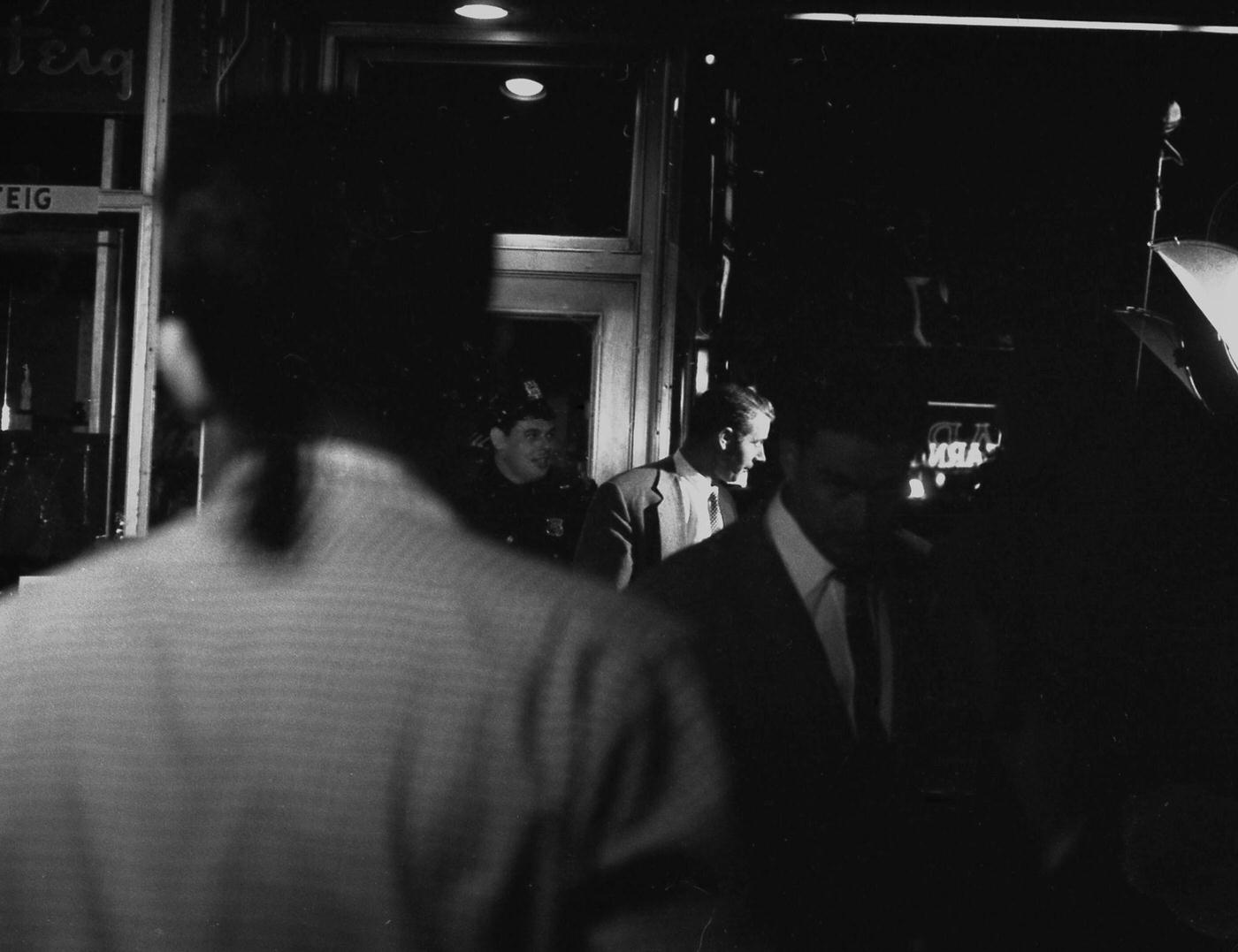 Yankee Great Joe Dimaggio Leaves The Set Of 'The Seven Year Itch', 1954.