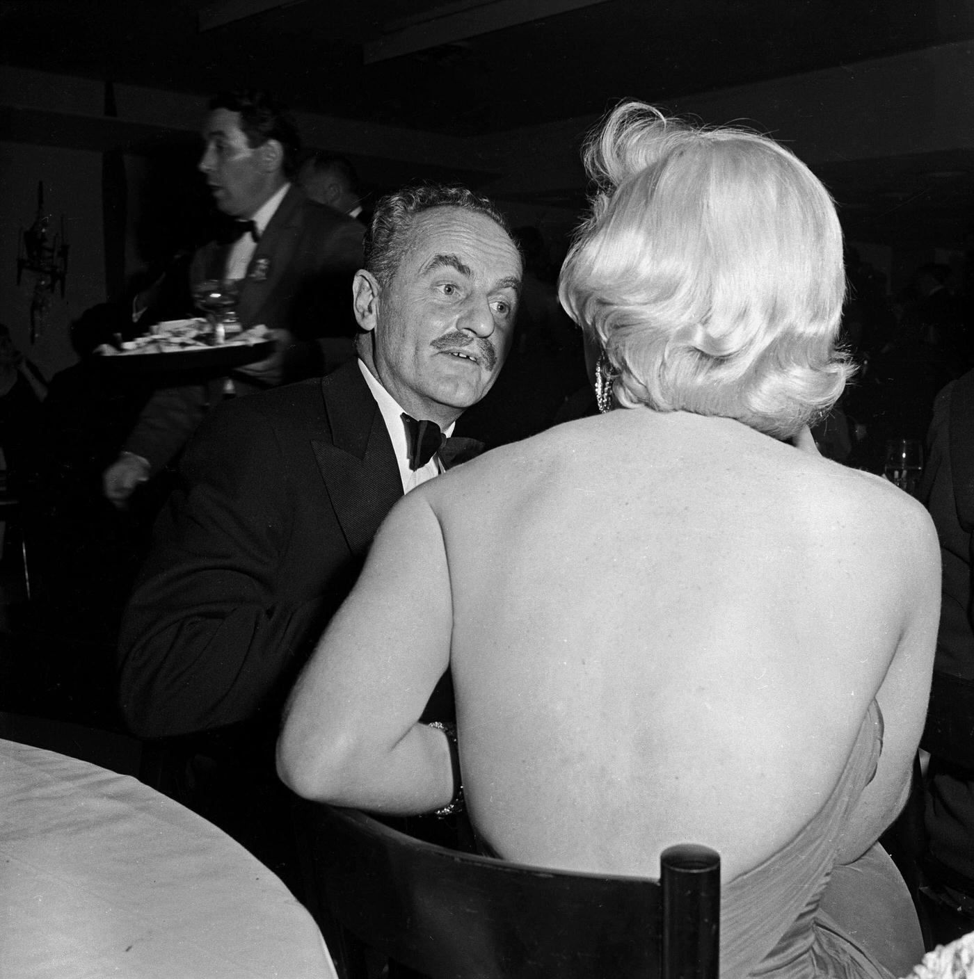 Marilyn Monroe With Film Producer Darryl Zanuck At The Wrap Party For The Filming Of &Amp;Quot;The Seven Year Itch&Amp;Quot; At Romanoff'S Restaurant In 1954