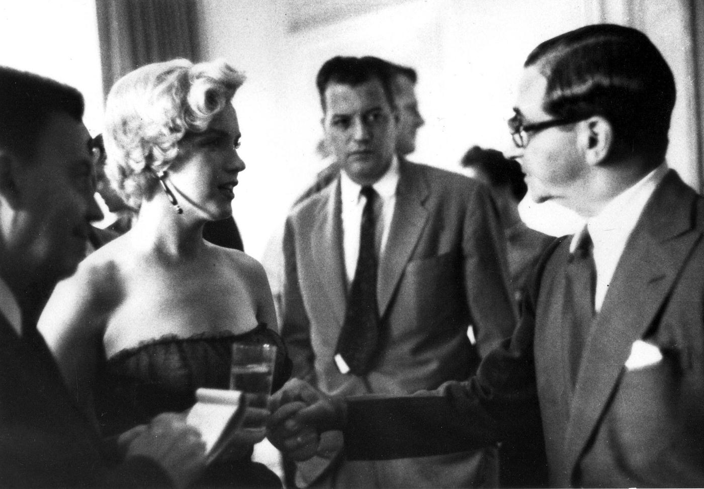 Marilyn Monroe With Composer Irving Berlin At A Press Party For &Amp;Quot;The Seven Year Itch&Amp;Quot; In 1954 In New York