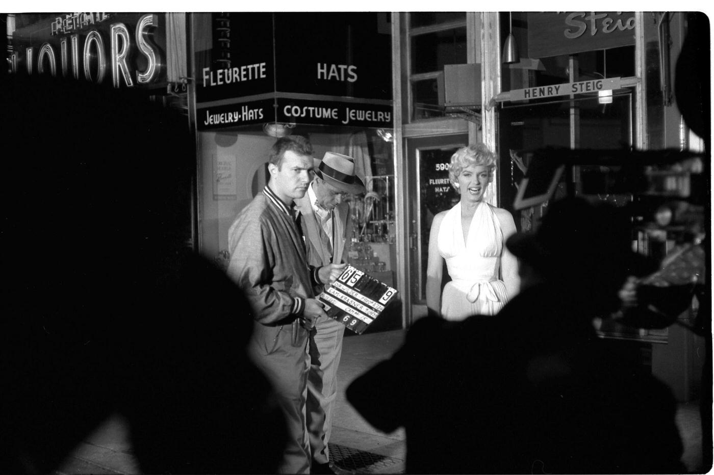 Marilyn Monroe Waiting For Filming To Begin On Location (At Lexington Avenue And 52Nd Street) During The Filming Of 'The Seven Year Itch'